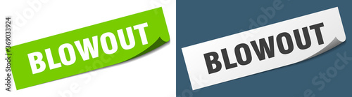 blowout paper peeler sign set. blowout sticker