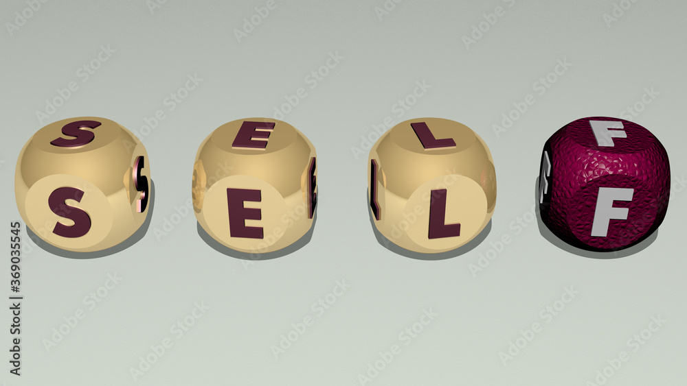 crosswords of Self arranged by cubic letters on a mirror floor, concept meaning and presentation. illustration and background crosswords of Self arranged by cubic letters on a mirror floor, concept meaning and presentation. illustration and background