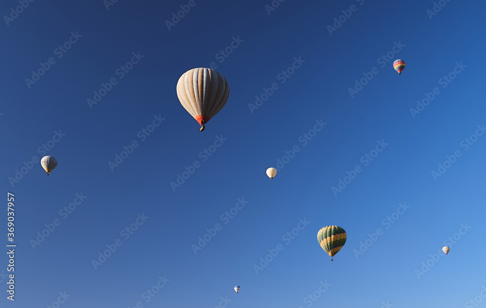 Hot air balloon flying at Cappadocia Turkey