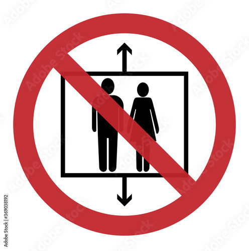 ELEVATOR OUT OF SERVICE icon or symbol vector illustration
