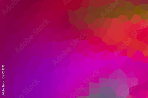 crimson lilac multifaceted hexagon geometric pattern base art. dark background
