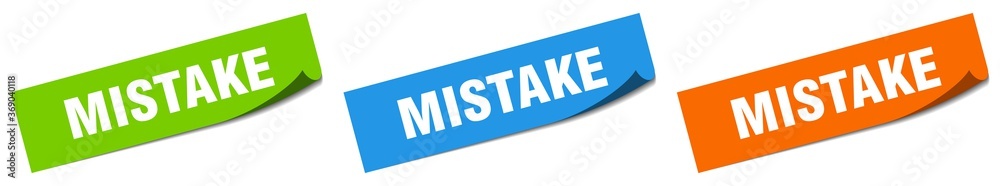 mistake paper peeler sign set. mistake sticker mistake paper peeler sign set. mistake sticker