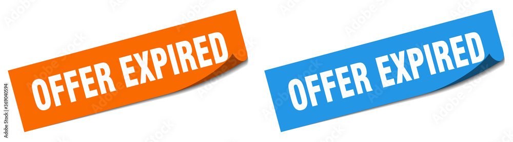 offer expired paper peeler sign set. offer expired sticker offer expired paper peeler sign set. offer expired sticker