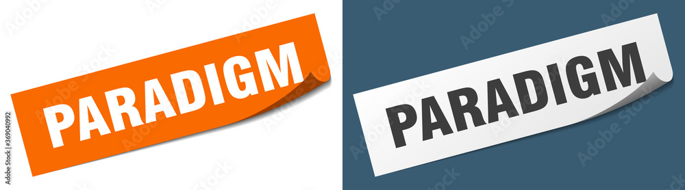 paradigm paper peeler sign set. paradigm sticker paradigm paper peeler sign set. paradigm sticker