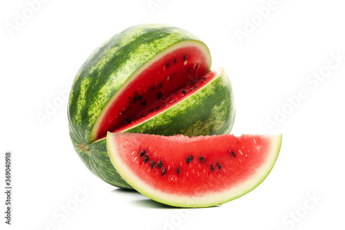 Fresh watermelon isolated on white background. Summer fruit