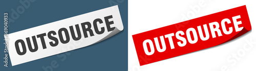 outsource paper peeler sign set. outsource sticker