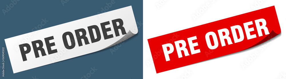 pre order paper peeler sign set. pre order sticker pre order paper peeler sign set. pre order sticker