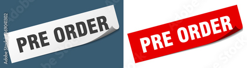 pre order paper peeler sign set. pre order sticker