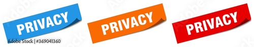 privacy paper peeler sign set. privacy sticker