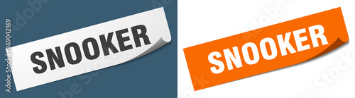 snooker paper peeler sign set. snooker sticker