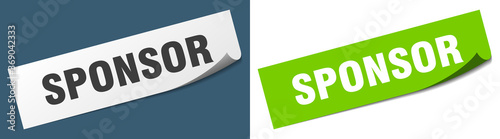 sponsor paper peeler sign set. sponsor sticker