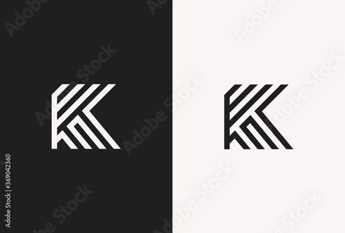 Letter K logo icon design template elements	
