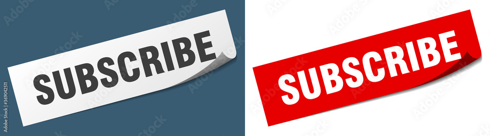 subscribe paper peeler sign set. subscribe sticker subscribe paper peeler sign set. subscribe sticker