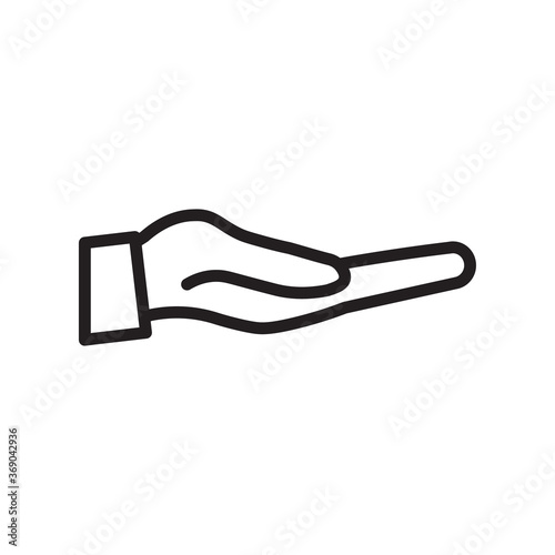 Hand line icon vector