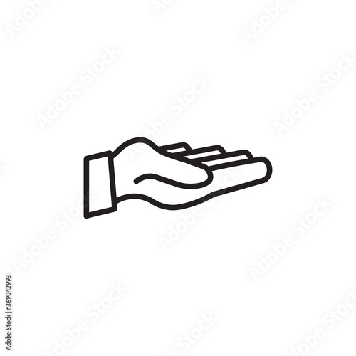 Hand line icon vector