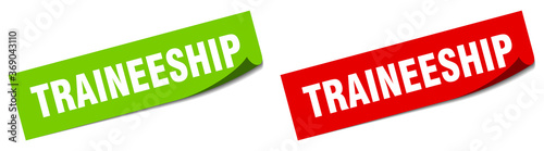 traineeship paper peeler sign set. traineeship sticker