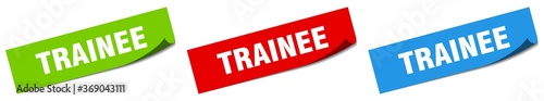 trainee paper peeler sign set. trainee sticker