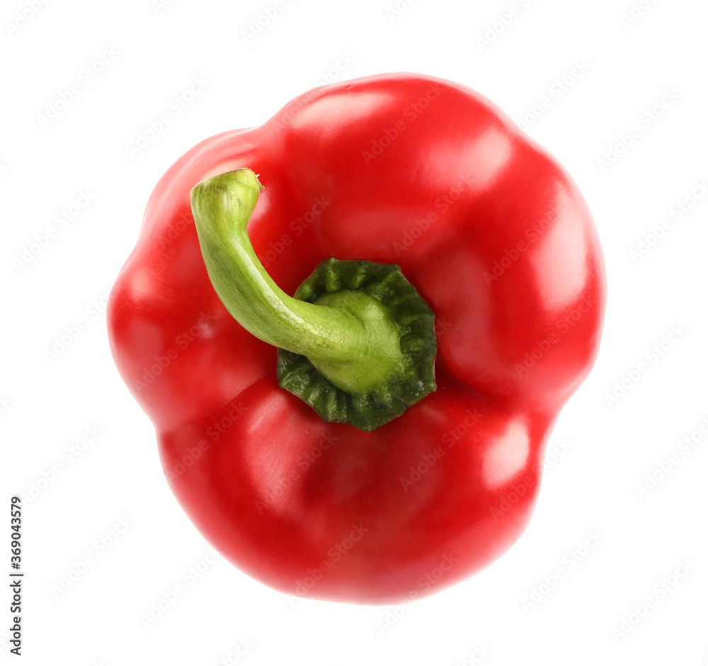 Ripe red bell pepper isolated on white Ripe red bell pepper isolated on white