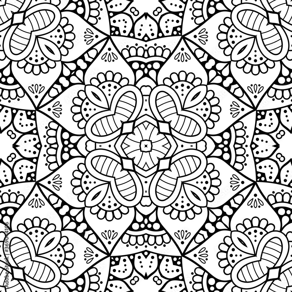 Fototapeta premium Seamless pattern. Vintage decorative elements