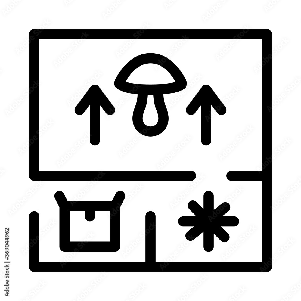mushroom farm planning icon vector. mushroom farm planning sign. isolated contour symbol illustration mushroom farm planning icon vector. mushroom farm planning sign. isolated contour symbol illustration