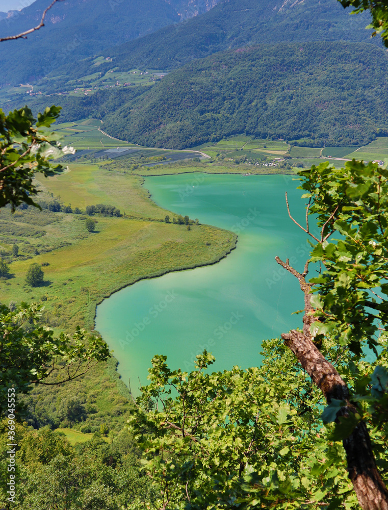 Kalterer See, Kaltern, Azur, Südtirol, Überetsch, Baden, Ufer, Italien