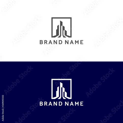 Building city town logo vector designs