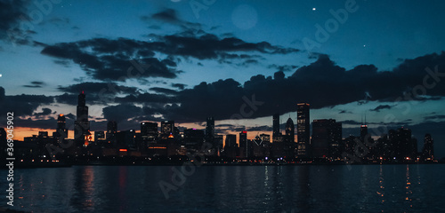 Beautiful night city, night city lights, beautiful background