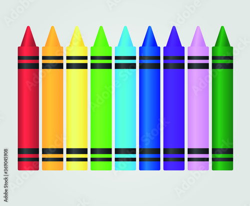 color pencils on white background