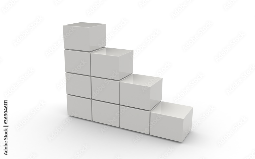 3D white box on white background 3D white box on white background