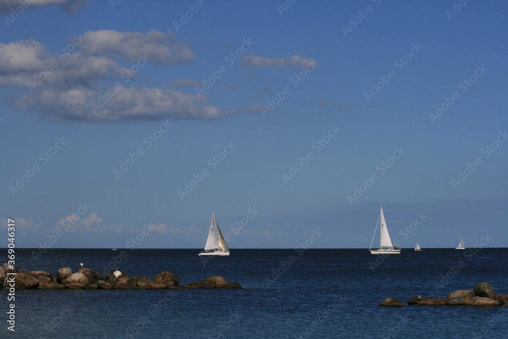 Fototapeta premium Seegelschiff auf dem Meer