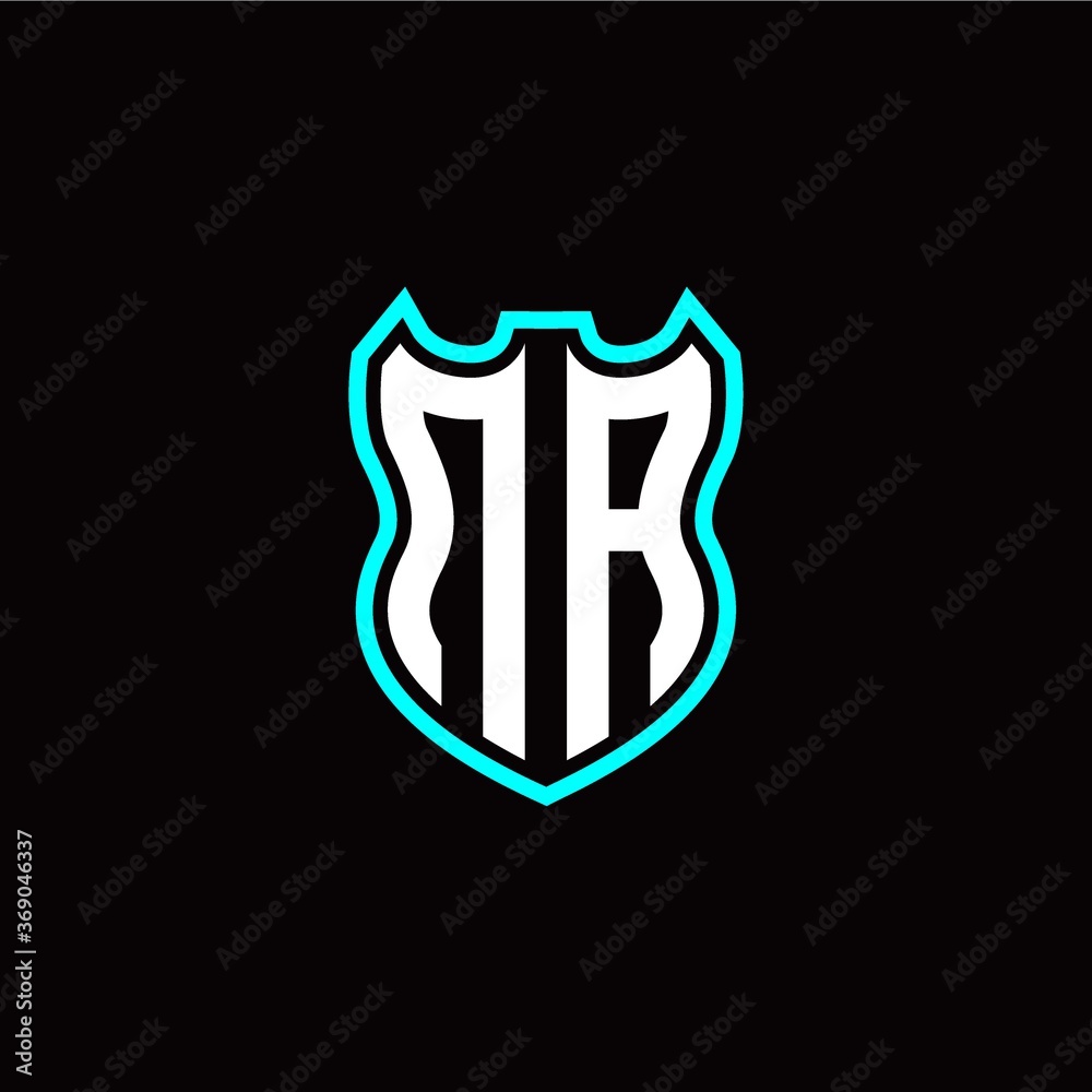 N A initial logo design with shield shape N A initial logo design with shield shape