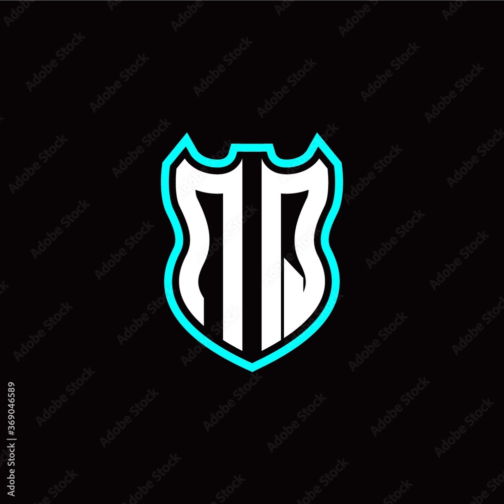 N Q initial logo design with shield shape N Q initial logo design with shield shape