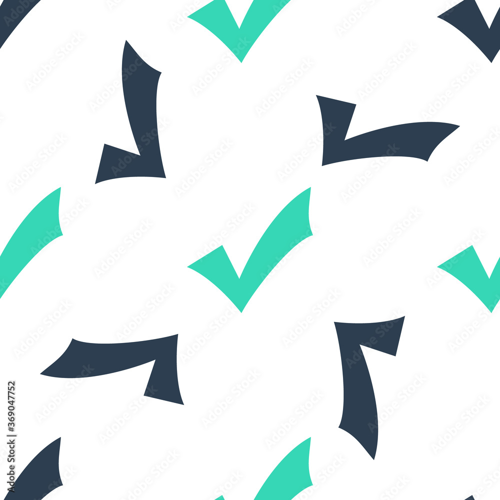 Green Check mark icon isolated seamless pattern on white background. Tick symbol. Vector. Green Check mark icon isolated seamless pattern on white background. Tick symbol. Vector.