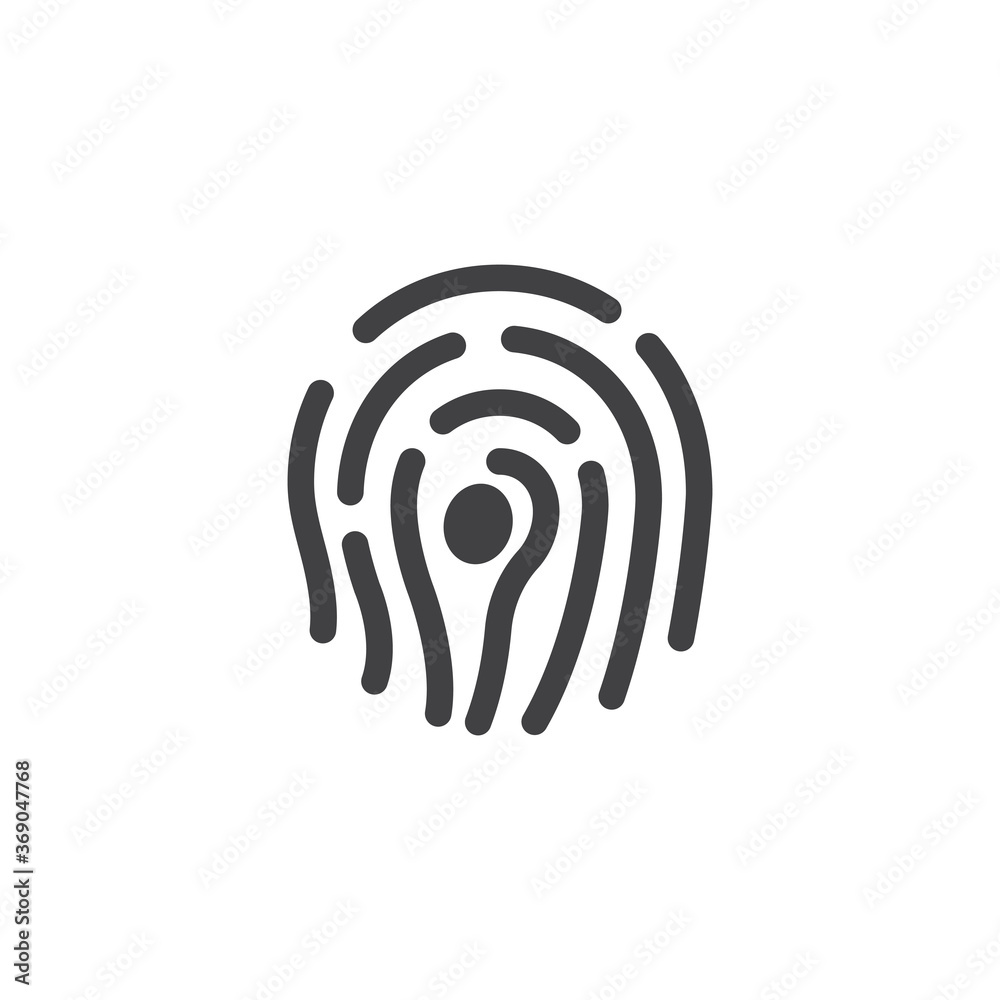 Fingerprint icon design template vector isolated illustration Fingerprint icon design template vector isolated illustration