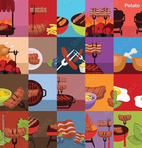 Barbecue icons