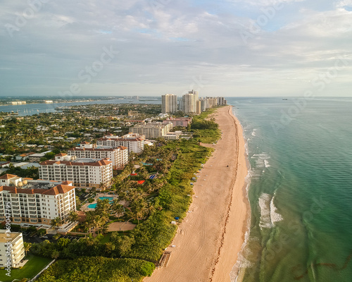 Singer Island, West Palm Beach, Palm Beach County, Florida drone photography of beach condos