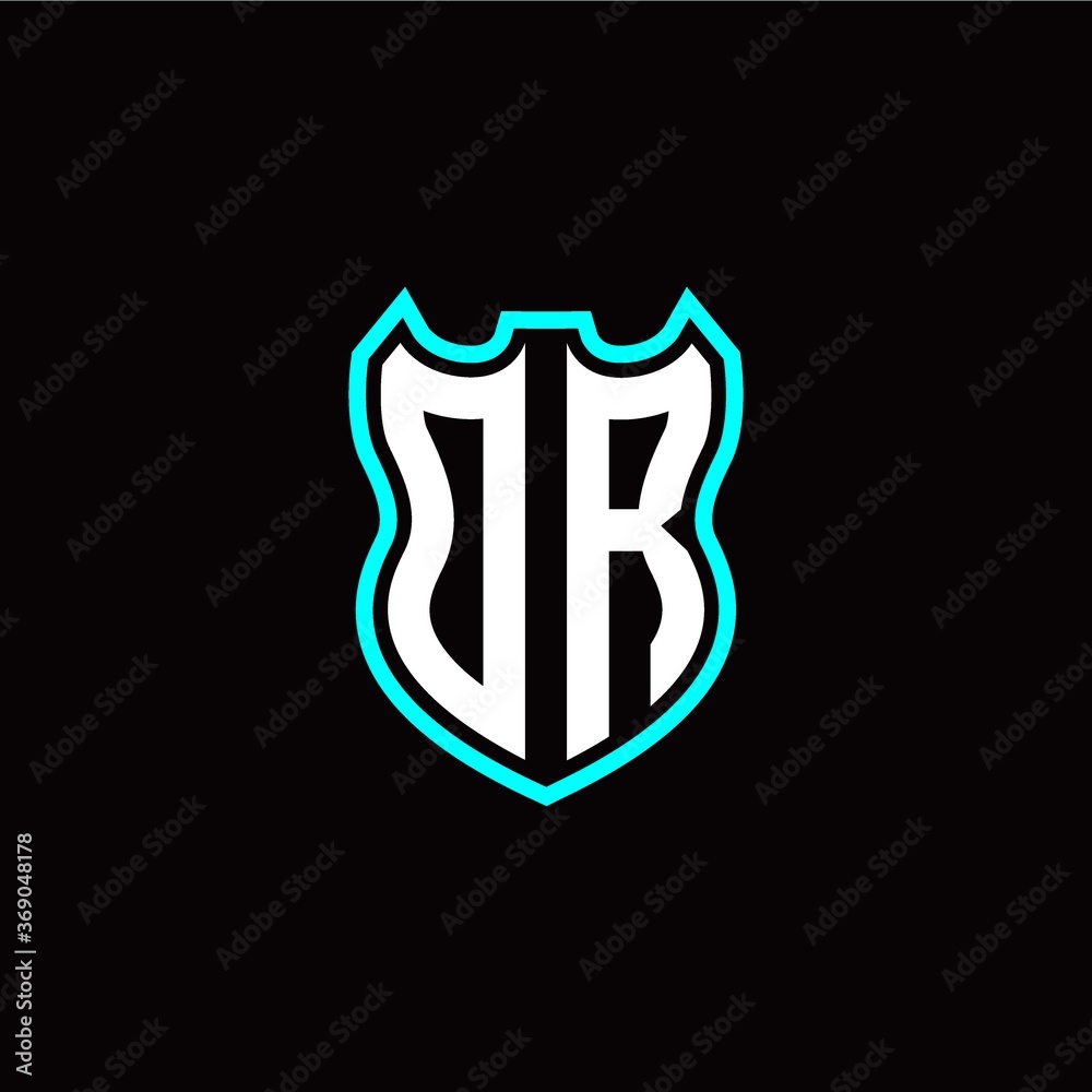 O R initial logo design with shield shape