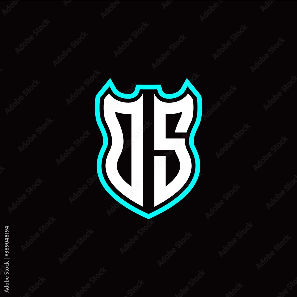 O S initial logo design with shield shape O S initial logo design with shield shape