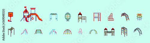  set of children's play various model. vector illustration on blue background