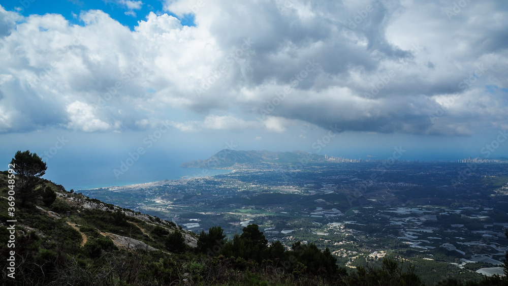 Sierra Bernia Mountains in Spain at Costa Brava region