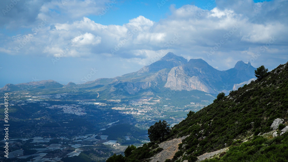 Sierra Bernia Mountains in Spain at Costa Brava region