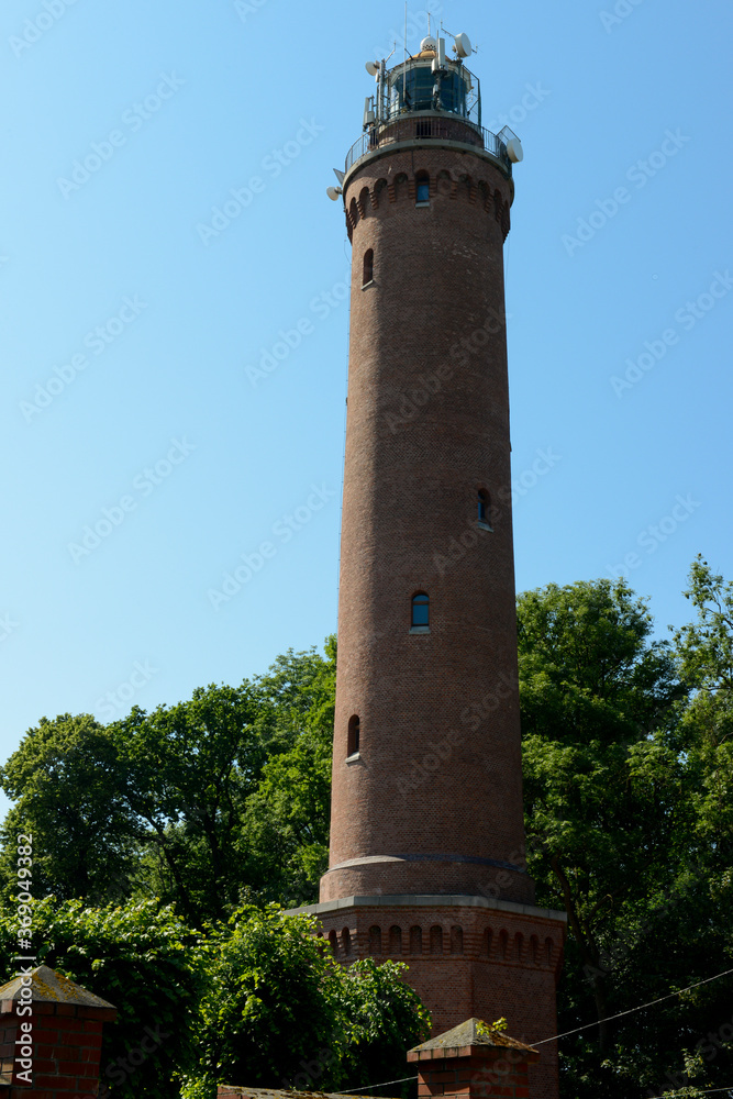 lighthouse on the coast of the baltic sea