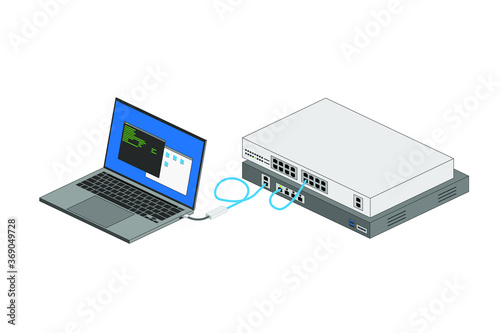 Network configuration to configure the routing of the network to enable the transmission of internet data.