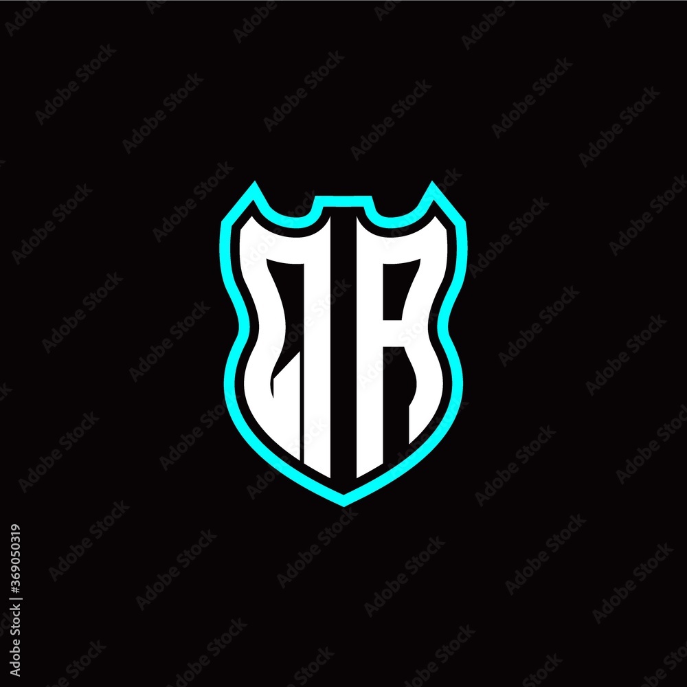 Q A initial logo design with shield shape Q A initial logo design with shield shape