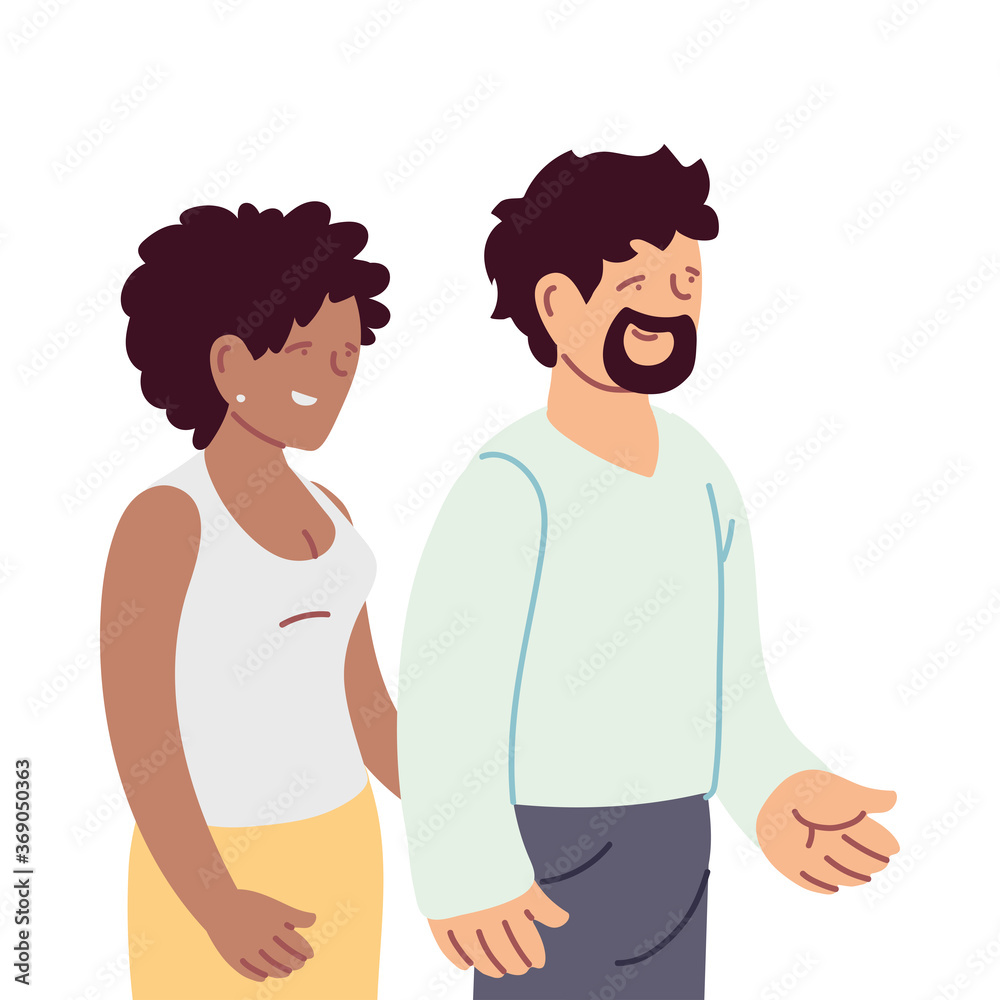Couple of woman and man vector design Couple of woman and man vector design