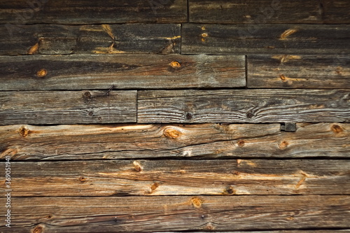 Drewniana ściana z desek