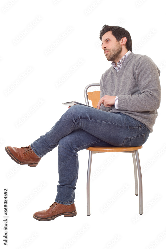 casual man on a chair