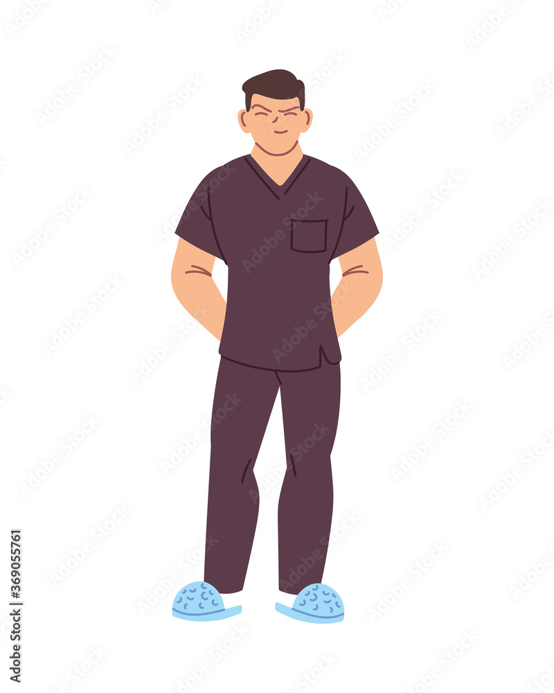 Isolated man doctor vector design