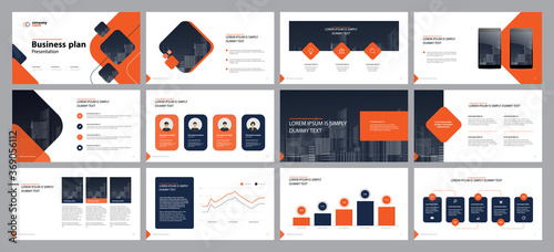 template presentation design and page layout design for brochure ,book , ,annual report and company profile , with info graphic elements design
