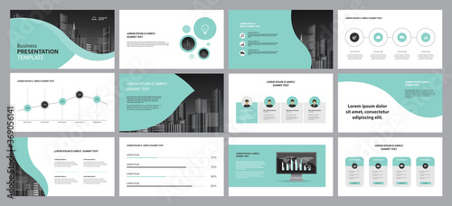 template presentation design and page layout design for brochure ,book , annual report and company profile , with info graphic elements design